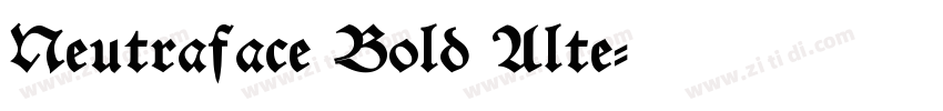 Neutraface Bold Alte字体转换